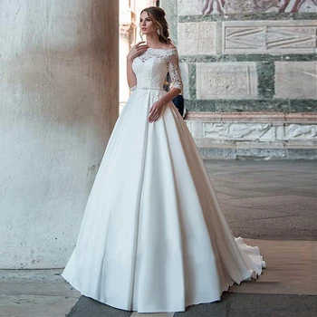 חידוש שמלת החתונה 2023 יוקרה רשמי שמלות הכלה חלוק נשים מתאים בקשה Weddding כלות מסיבת ערב נשים נשים